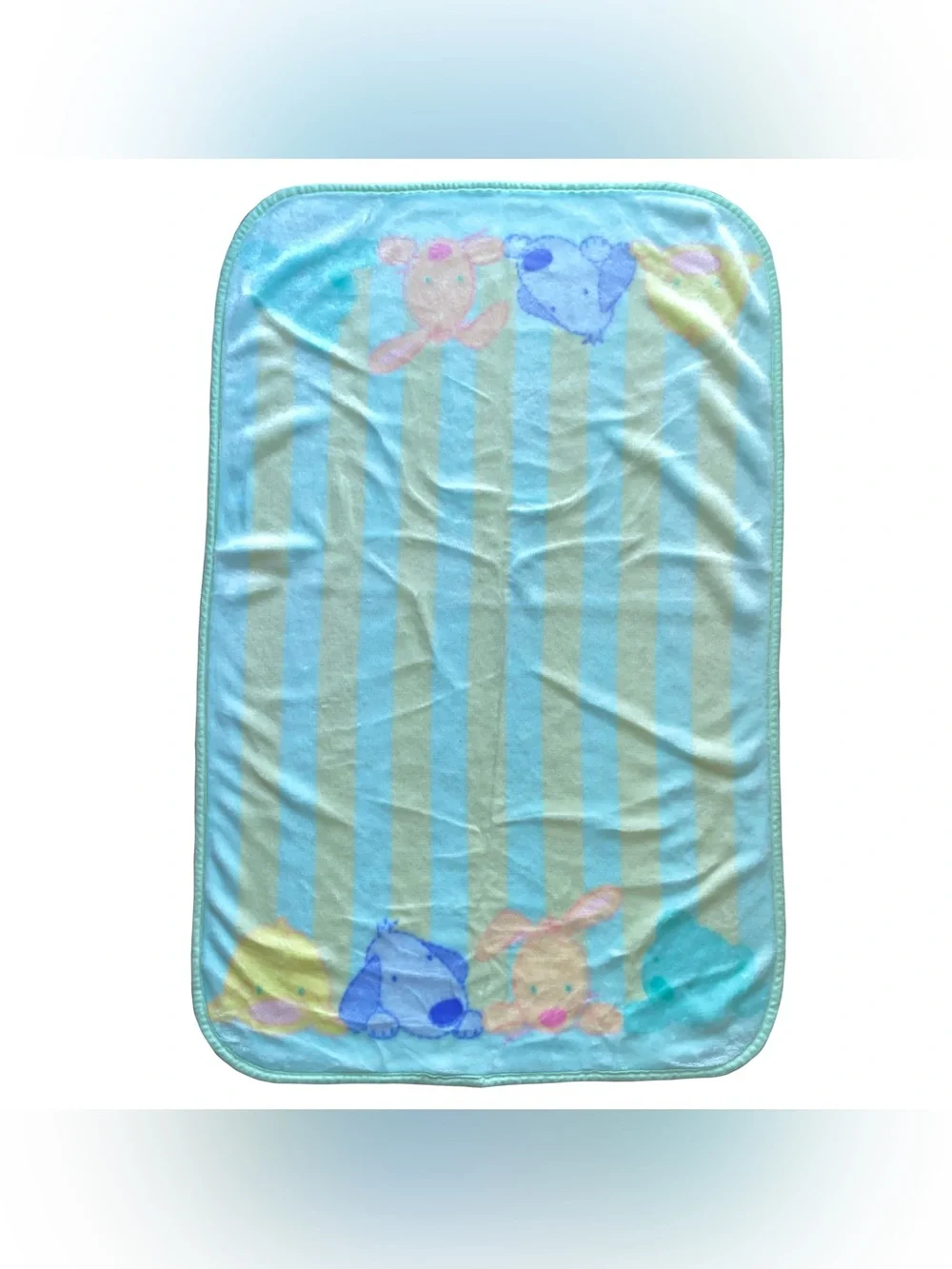 VTG Carters Tykes Baby Blanket Minky 45x35